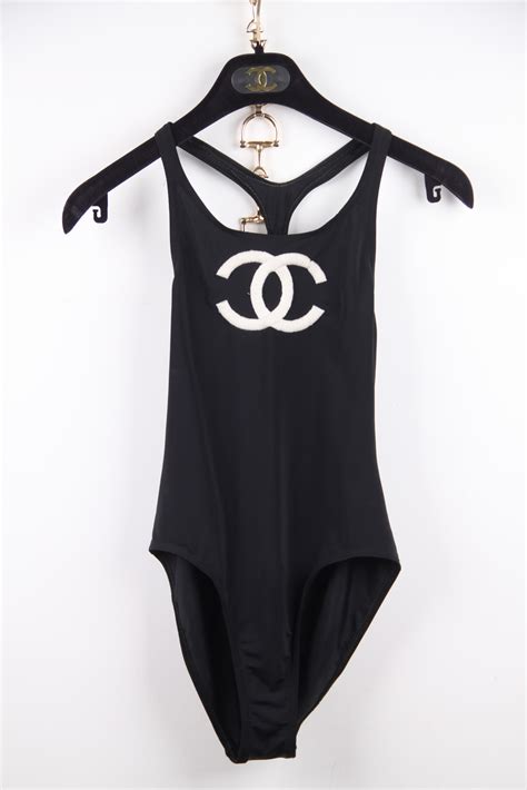 chanel black swimsuit|chanel bathing suits 2022.